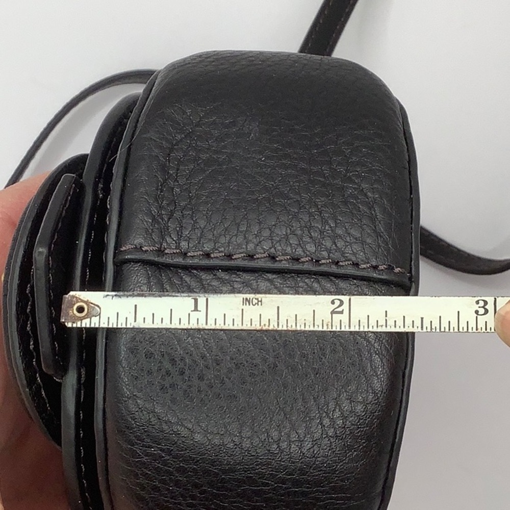 ๐NWT๐Fossil Harwell Mini Flap Crossbody Black Leather Purse - Picture 15 of 16